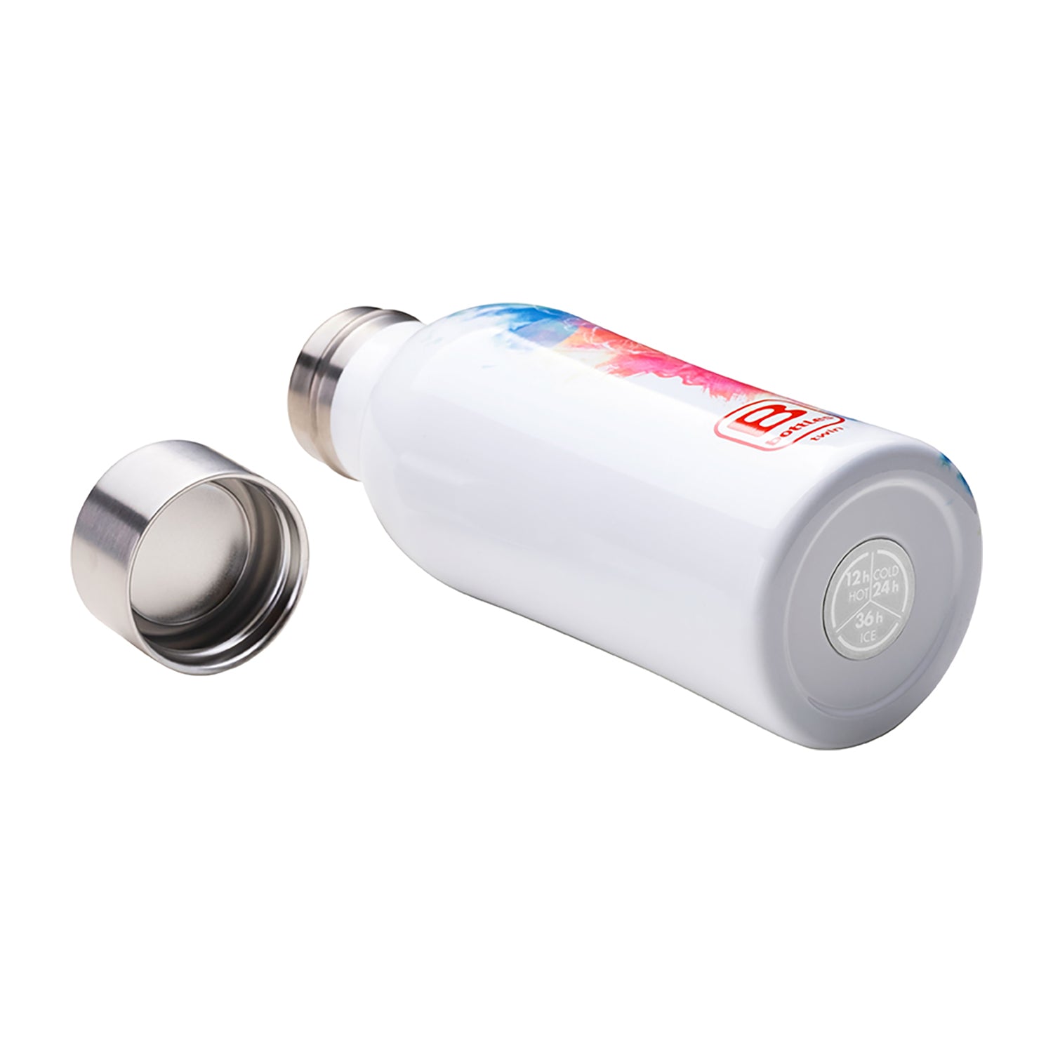 B Bottle  Twin 350 ml / 11.8 fl. oz  Watercolor Red & Blue-Casa Bugatti USA