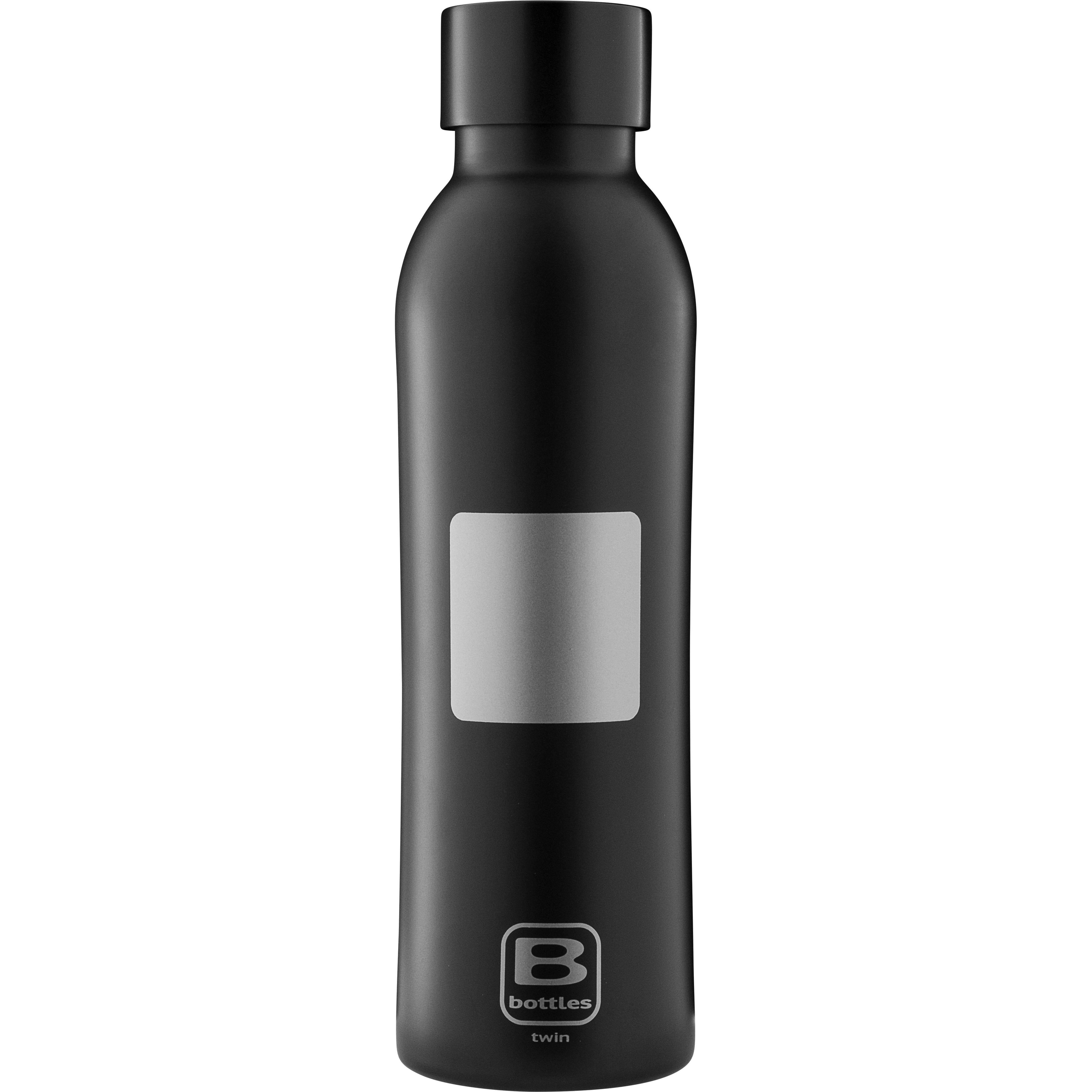 B Bottle  Twin 500 ml / 16.9 fl. oz.  Square Silver-Casa Bugatti USA