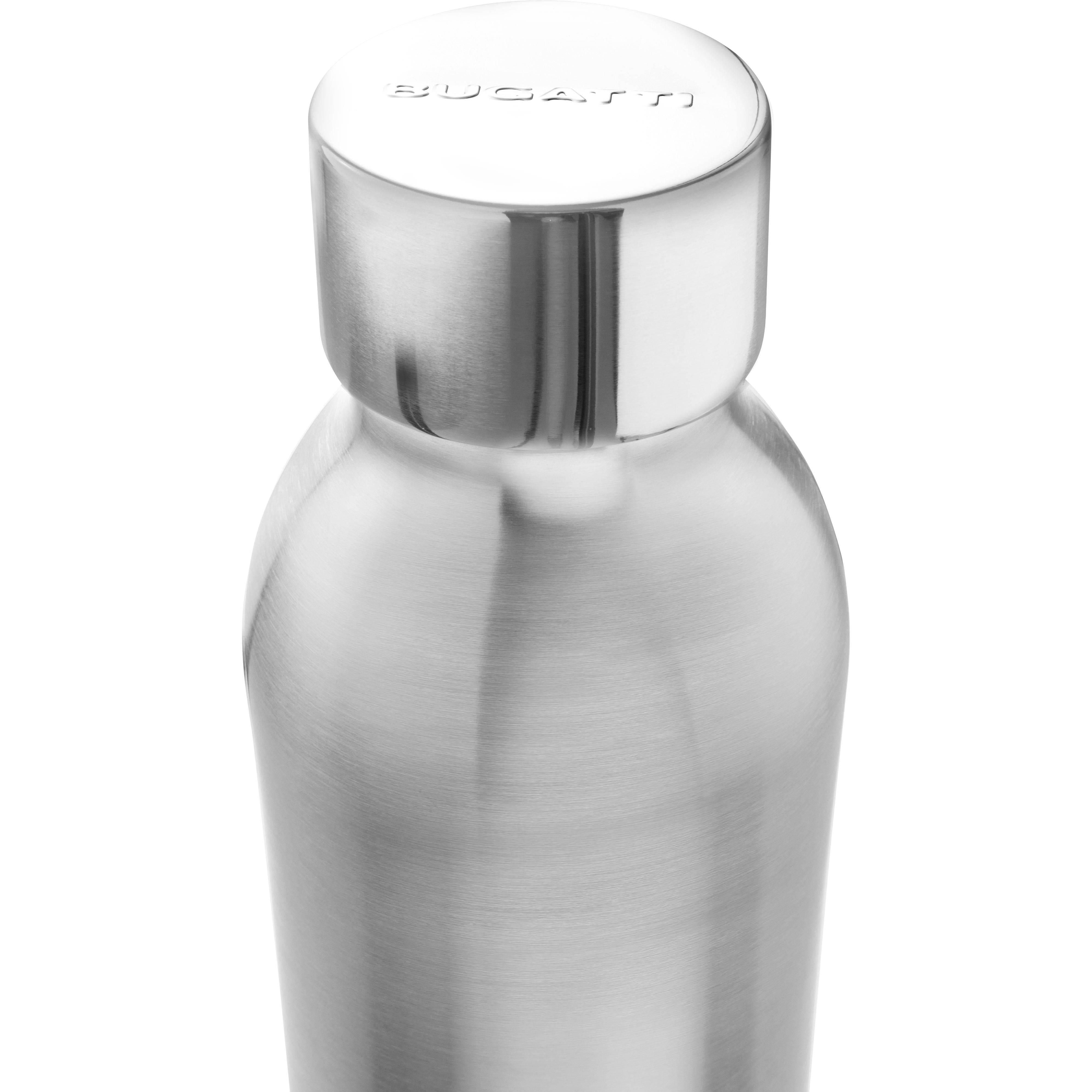 B Bottle  Twin 500 ml / 16.9 fl. oz.  Steel Brushed-Casa Bugatti USA