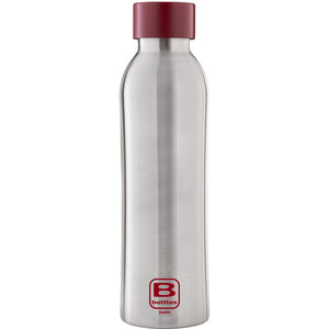 Steel Brushed Red Lid