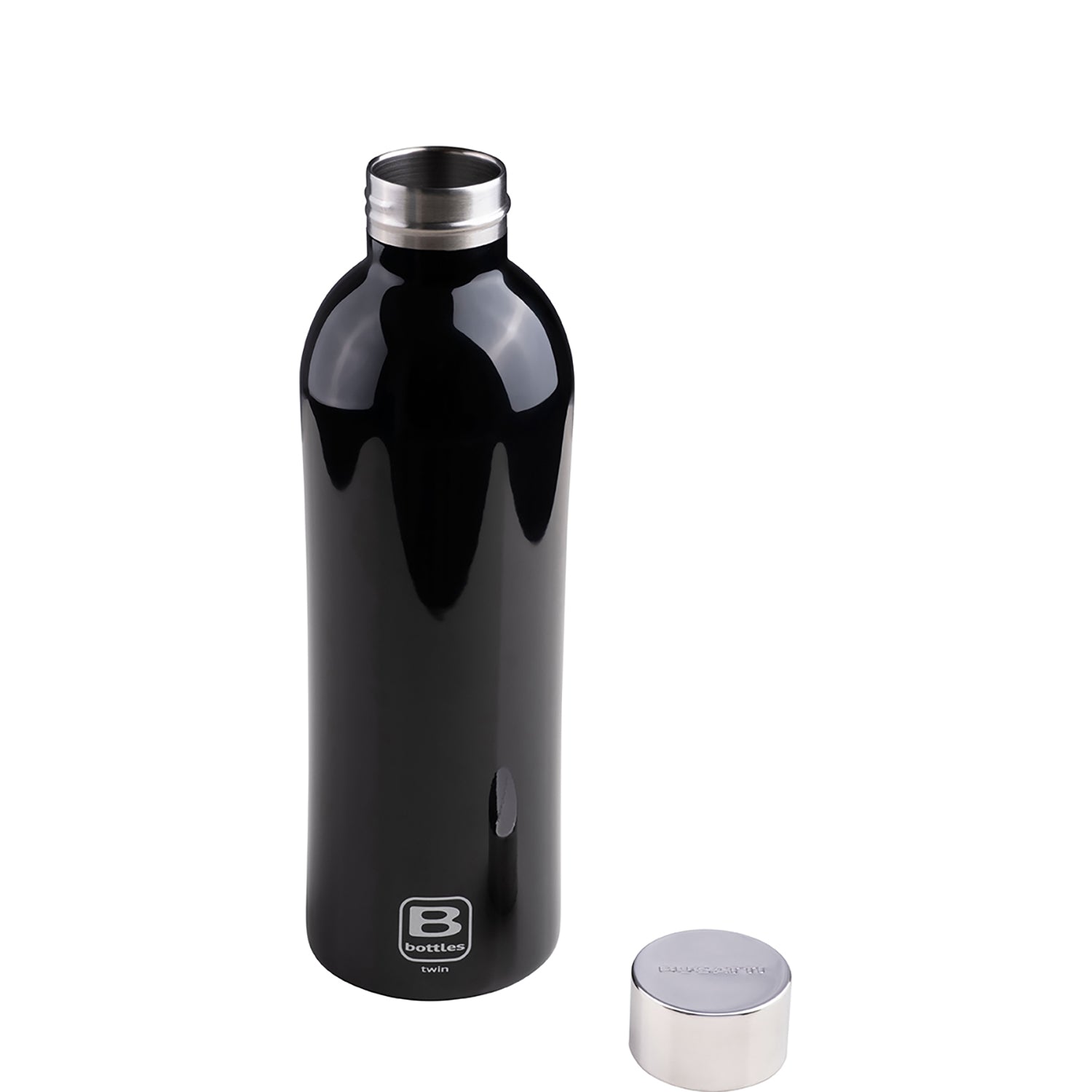 B Bottle  Twin 800 ml / 27 fl. oz.  Black Piano Bright Diamond Coating-Casa Bugatti USA
