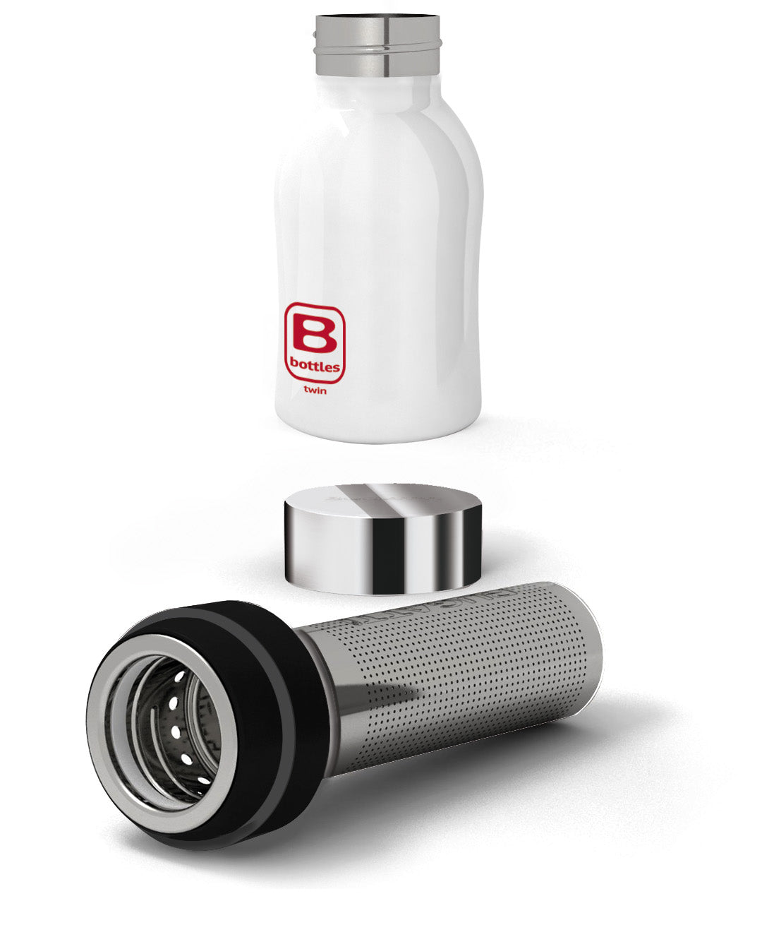 B Bottle  Twin 350 ml / 11.8 fl. oz  Bianco Bright-Casa Bugatti USA