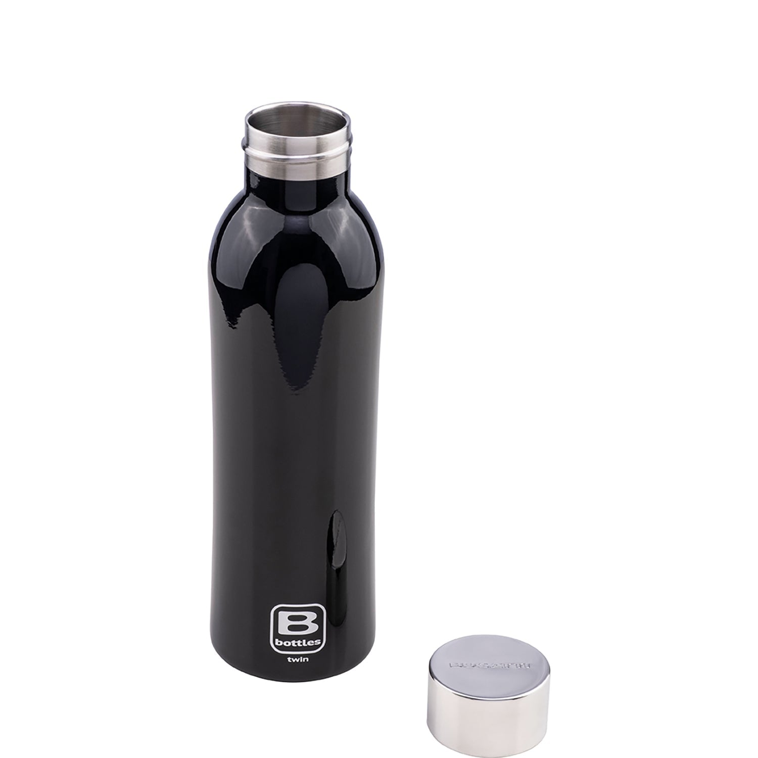 B Bottle  Twin 500 ml / 16.9 fl. oz.  Black Piano Bright Diamond Coating-Casa Bugatti USA
