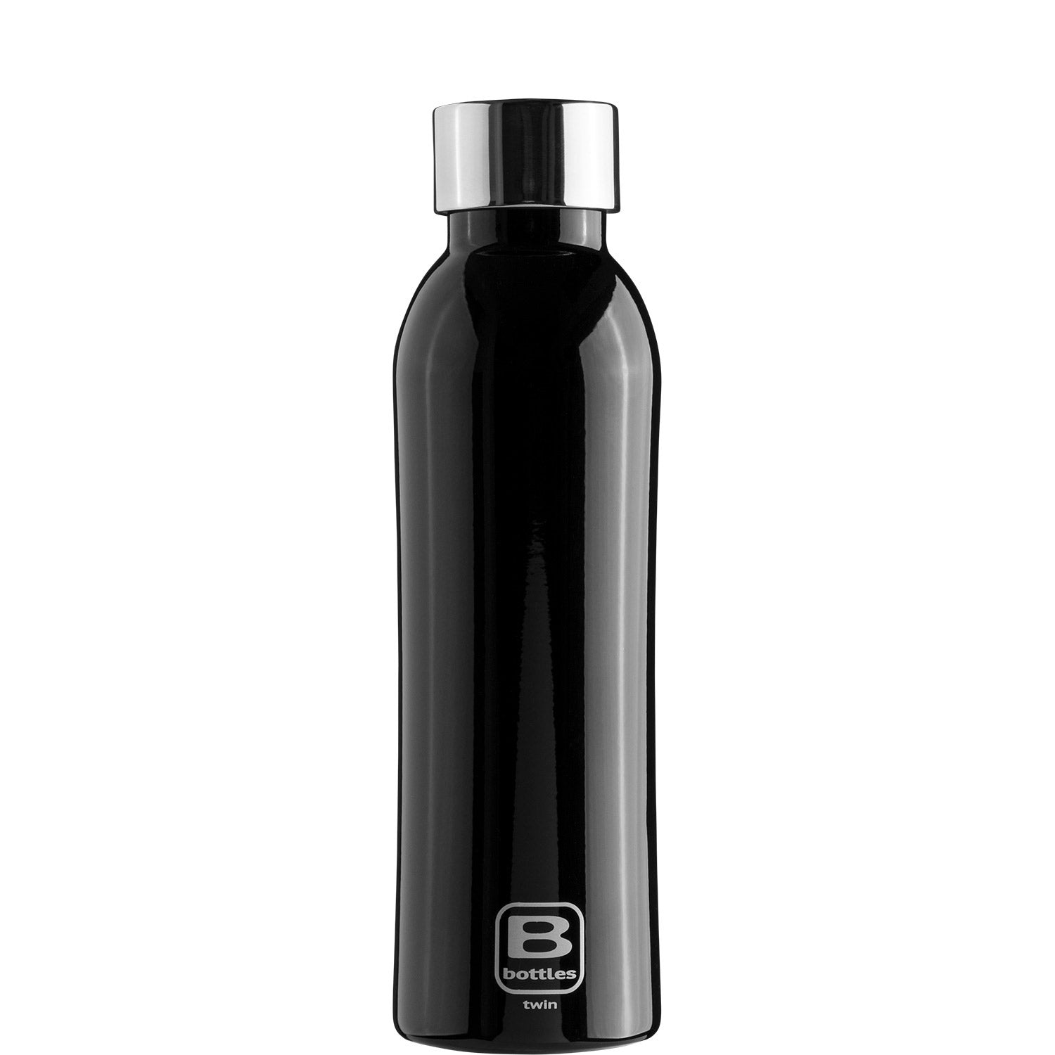 B Bottle  Twin 500 ml / 16.9 fl. oz.  Black Piano Bright Diamond Coating-Casa Bugatti USA