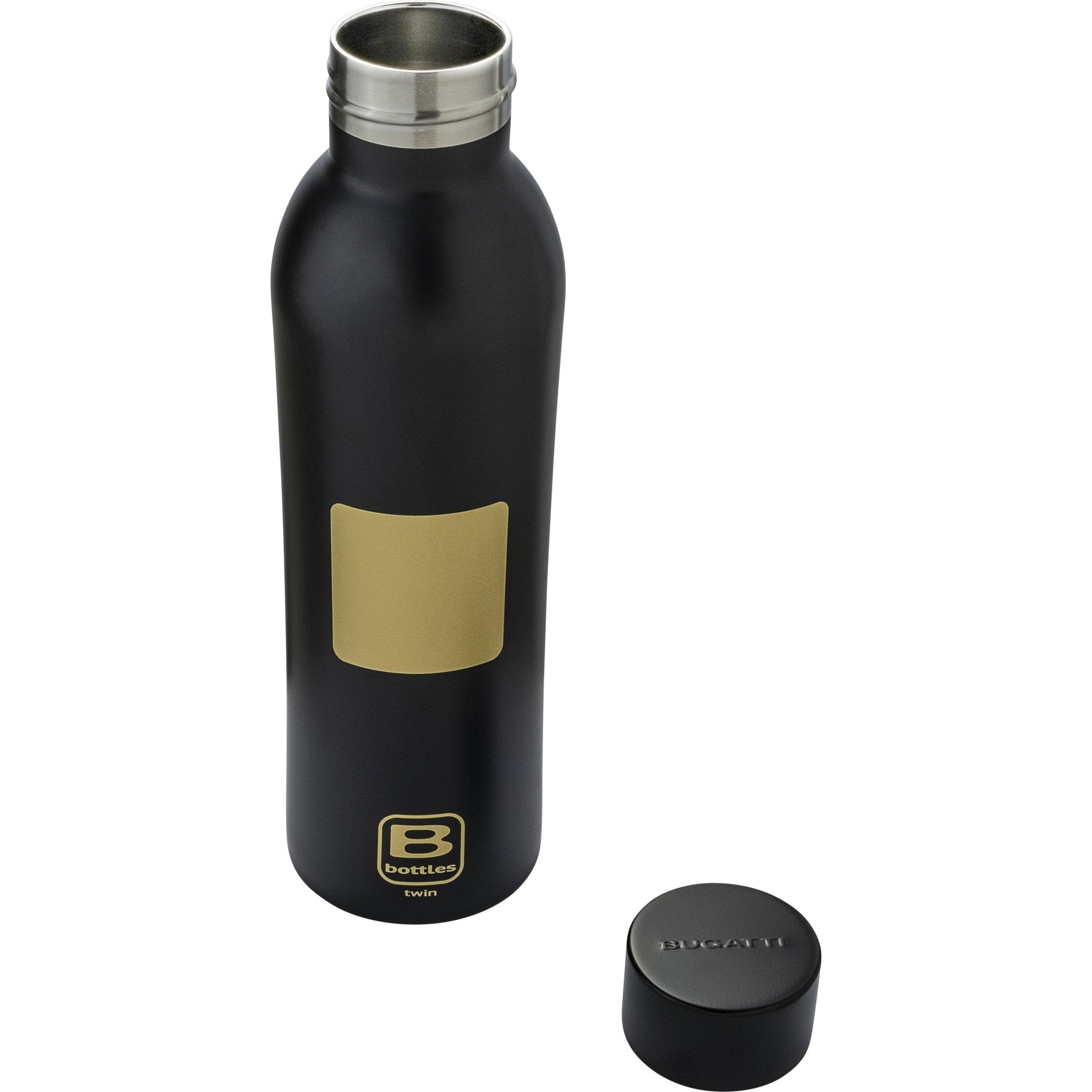B Bottle  Twin 500 ml / 16.9 fl. oz.  Square Gold-Casa Bugatti USA