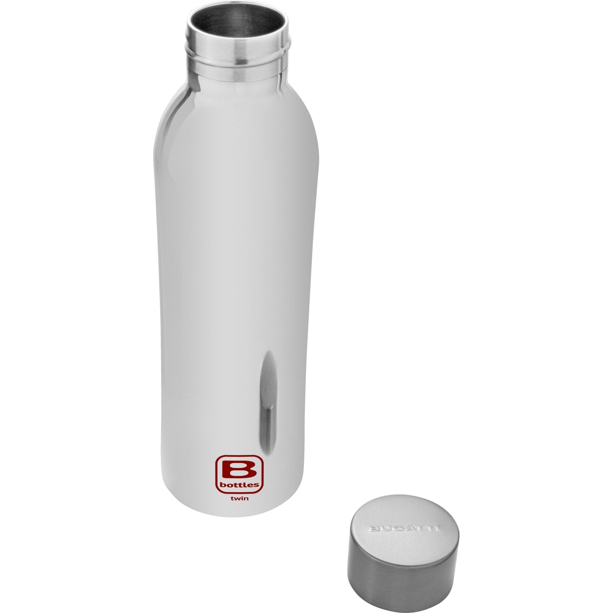 B Bottle  Twin 500 ml / 16.9 fl. oz.  Silver Lux-Casa Bugatti USA