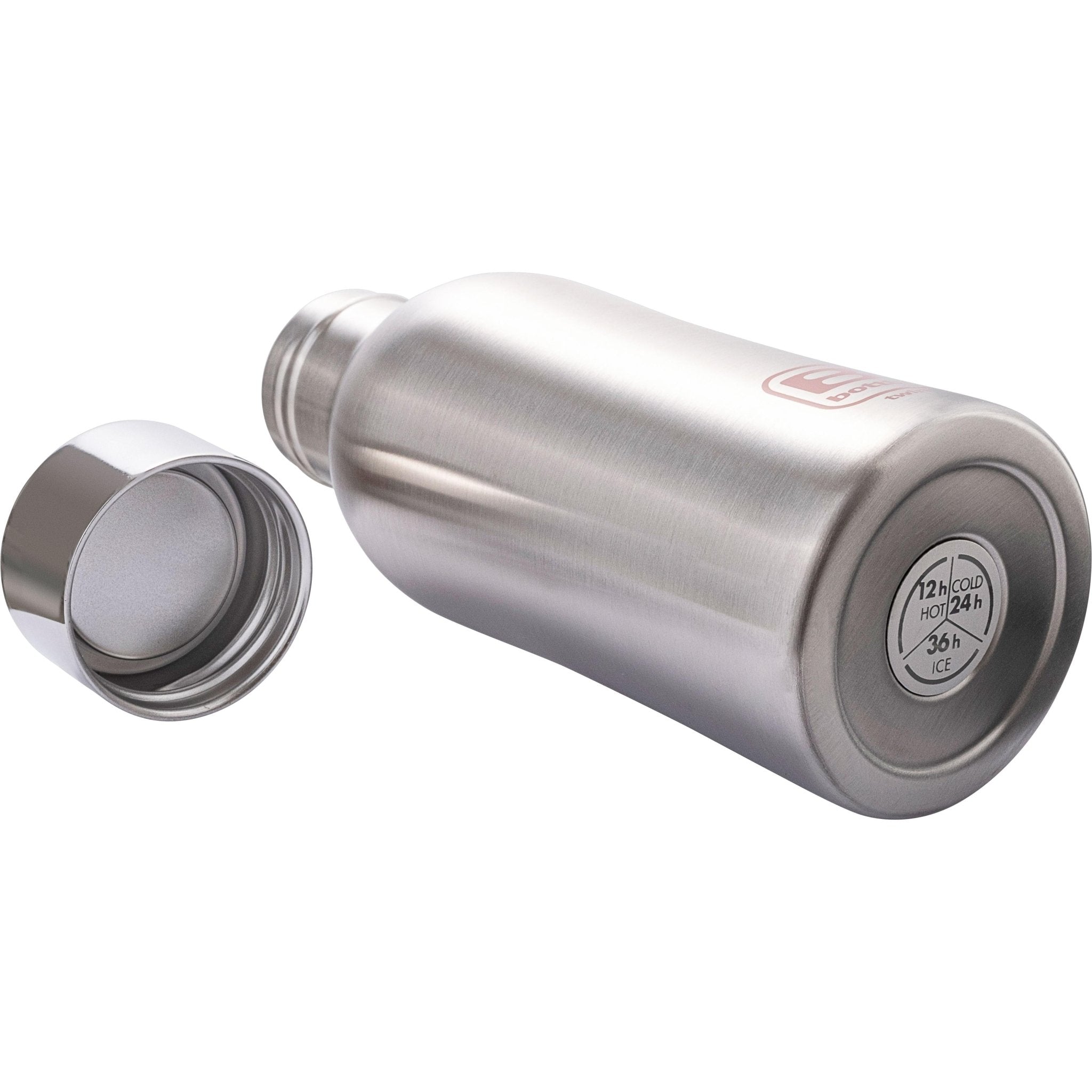 B Bottle  Twin 350 ml / 11.8 fl. oz  Steel Brushed-Casa Bugatti USA