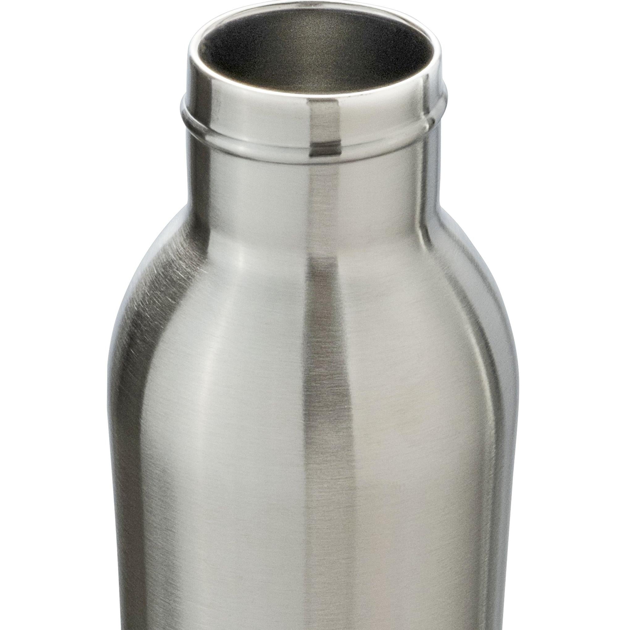 B Bottle  Twin 500 ml / 16.9 fl. oz.  Steel Brushed Red Lid-Casa Bugatti USA
