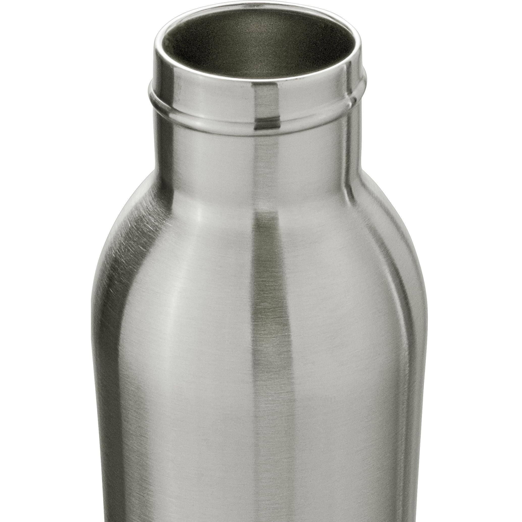 B Bottle  Twin 500 ml / 16.9 fl. oz.  Steel Brushed-Casa Bugatti USA