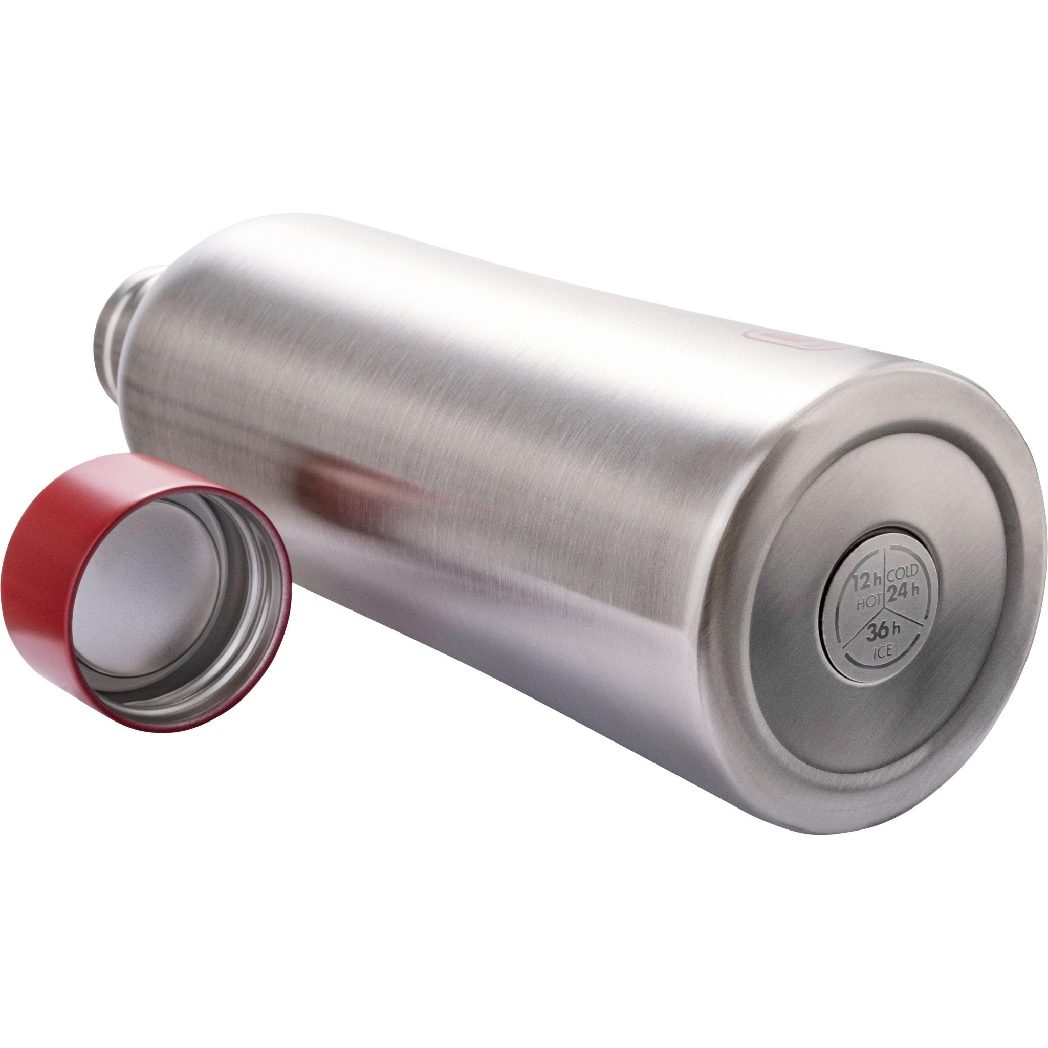 B Bottle  Twin 800 ml / 27 fl. oz.  Steel Brushed Red Lid-Casa Bugatti USA
