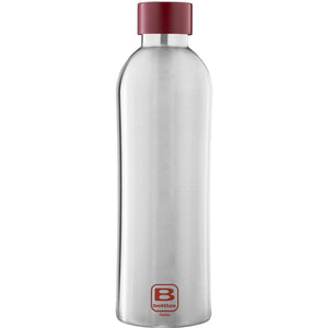 Steel Brushed Red Lid