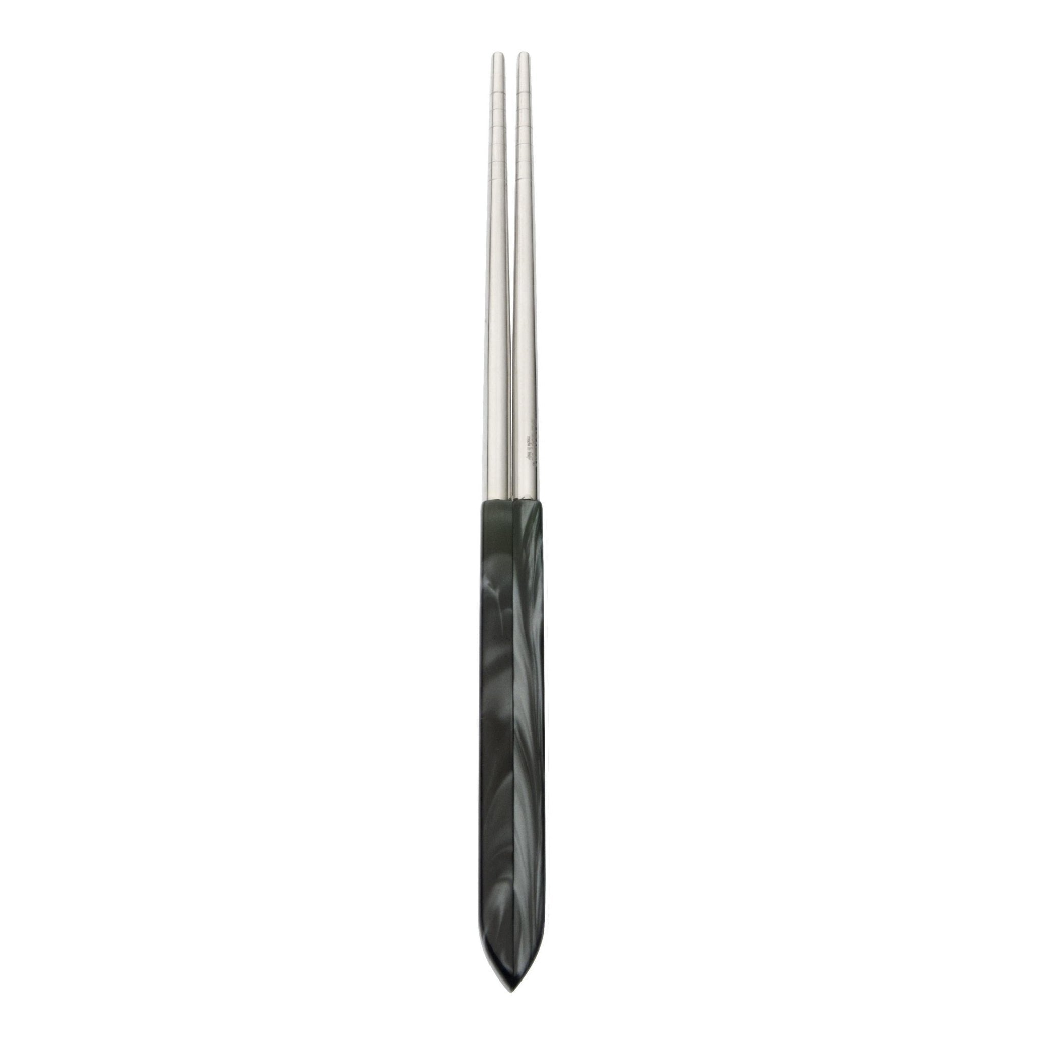 Set OF 2 Chopsticks black Acrylic / stainless steel-Casa Bugatti USA