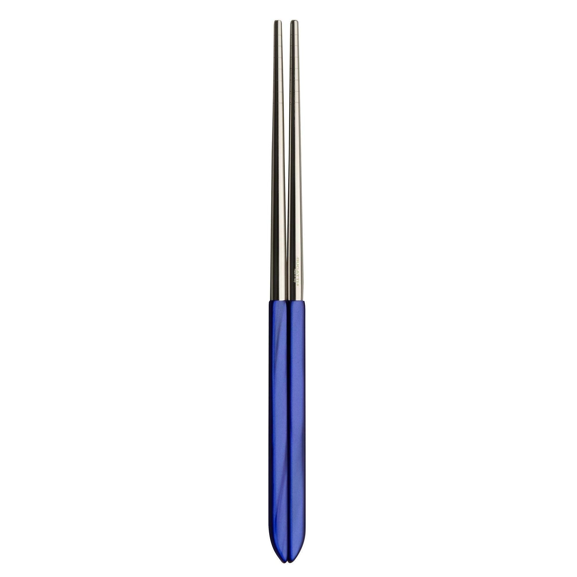 Set OF 2 Chopsticks Blue Acrylic / stainless steel-Casa Bugatti USA