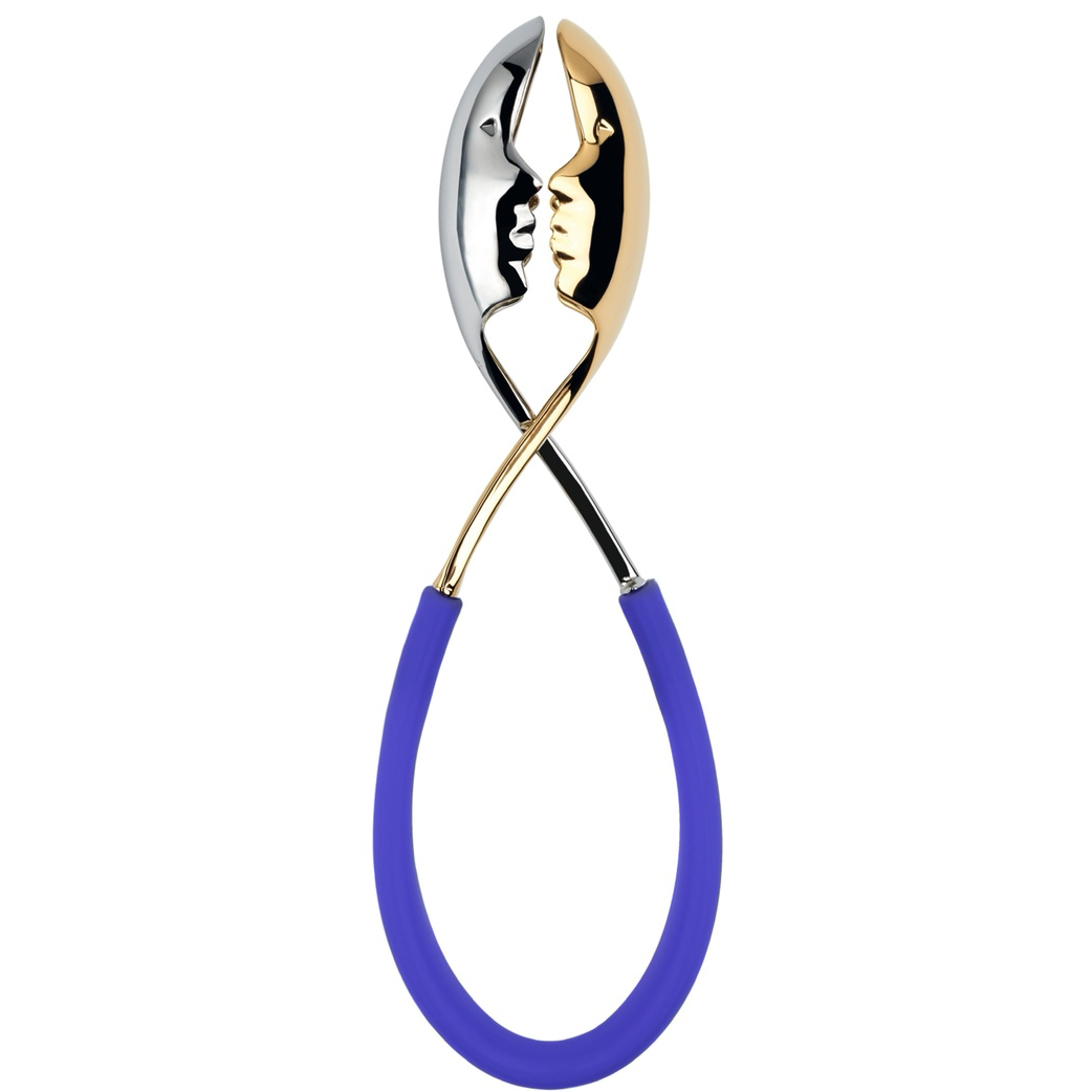 Bugatti Kiss Salad Tong  GOLD / BLUE-Casa Bugatti USA
