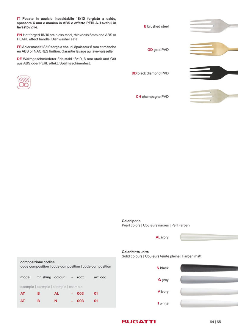 Athena flatware, the pieces