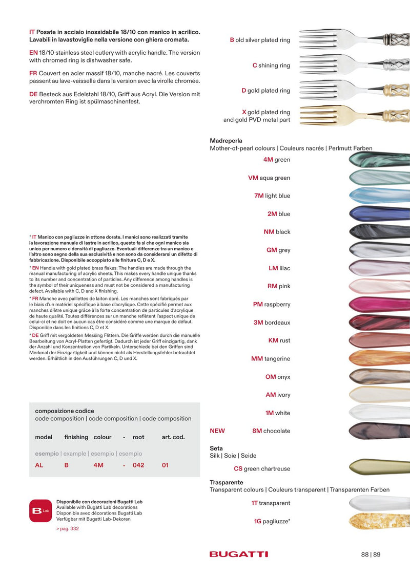 Aladdin flatware, the pieces