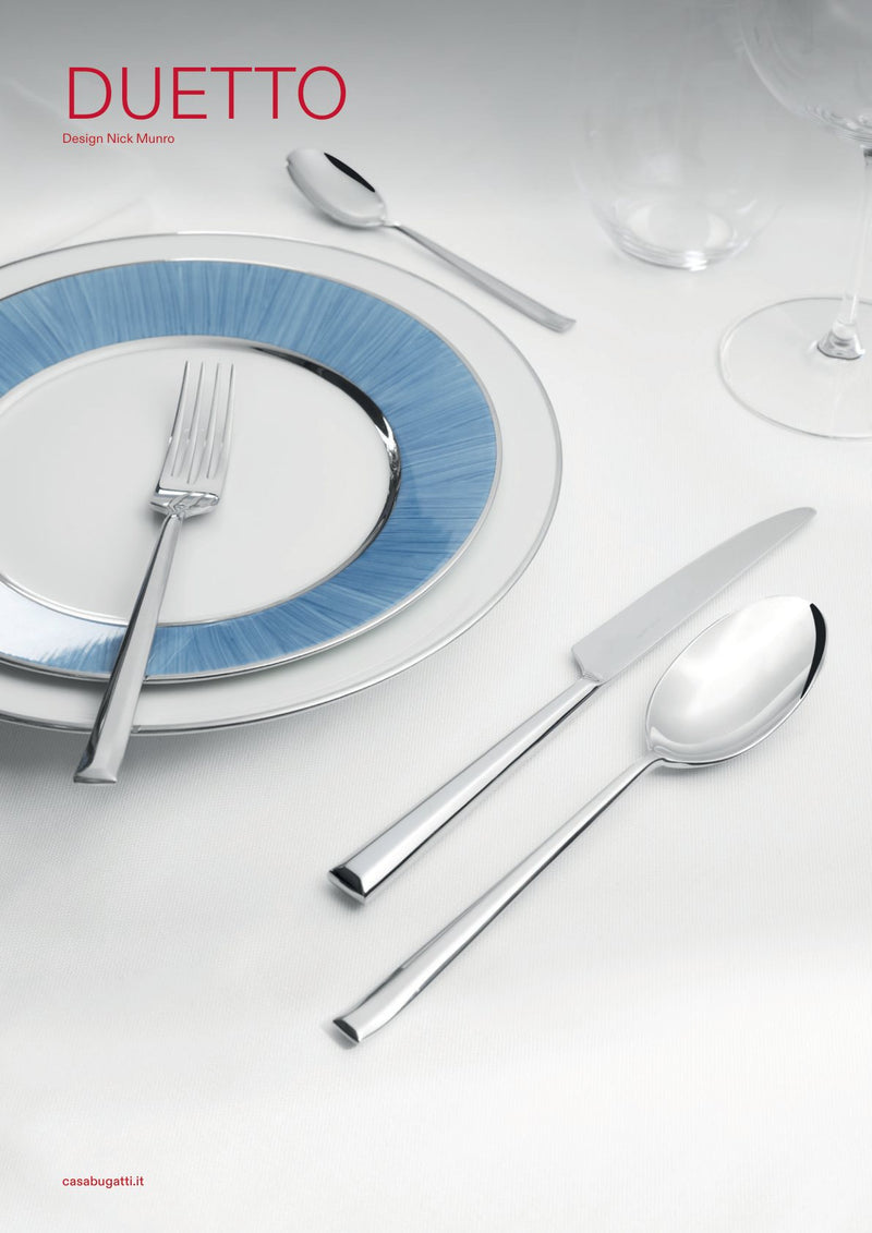 Duetto stainless flatware, catalogue page