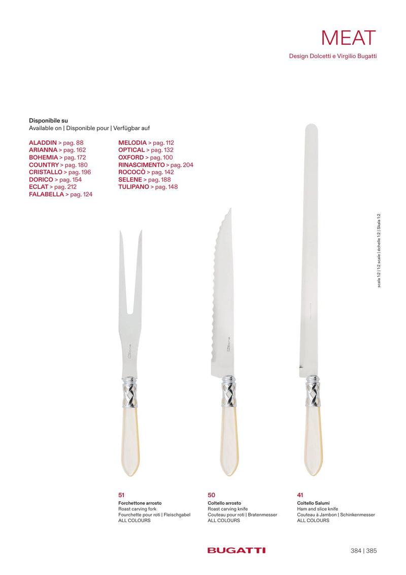 Carving set, the pieces