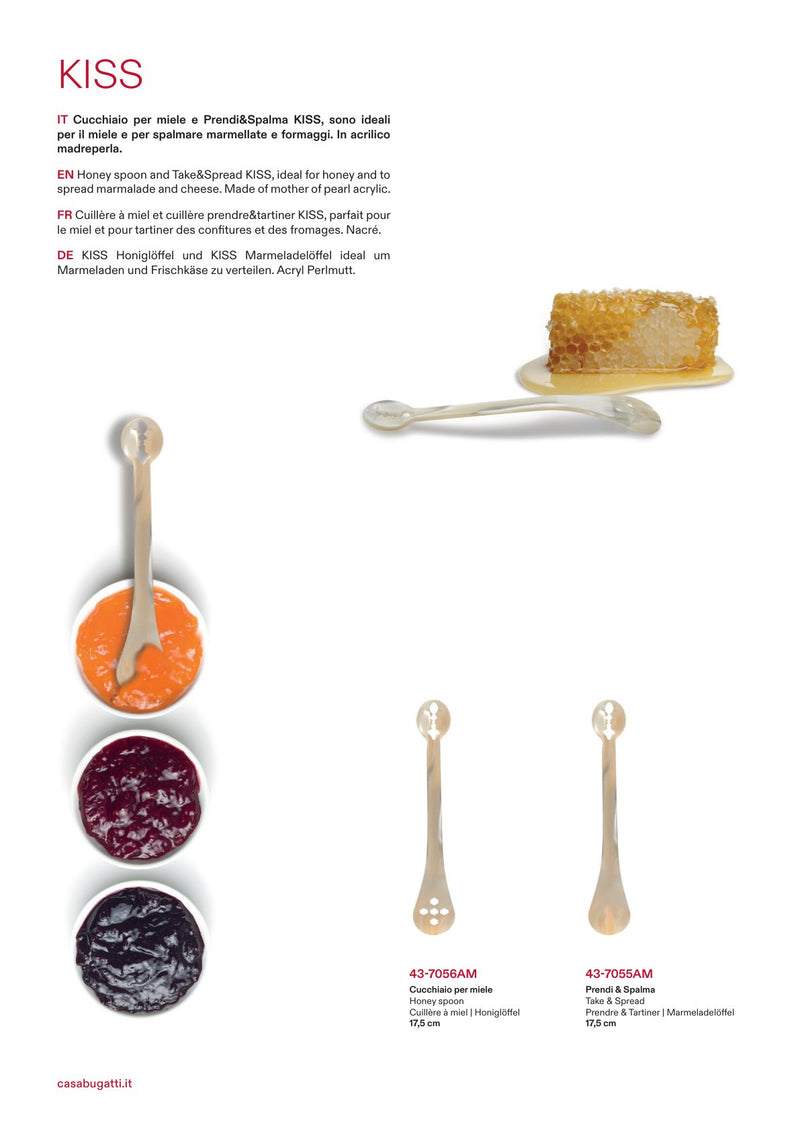 Kiss honey spoon and spreader, catalogue page