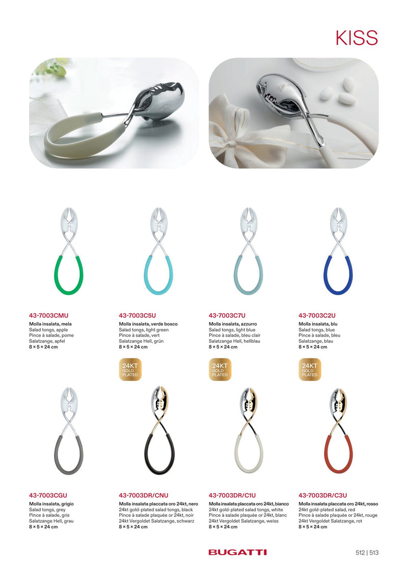 Kiss salad tongs, the colors