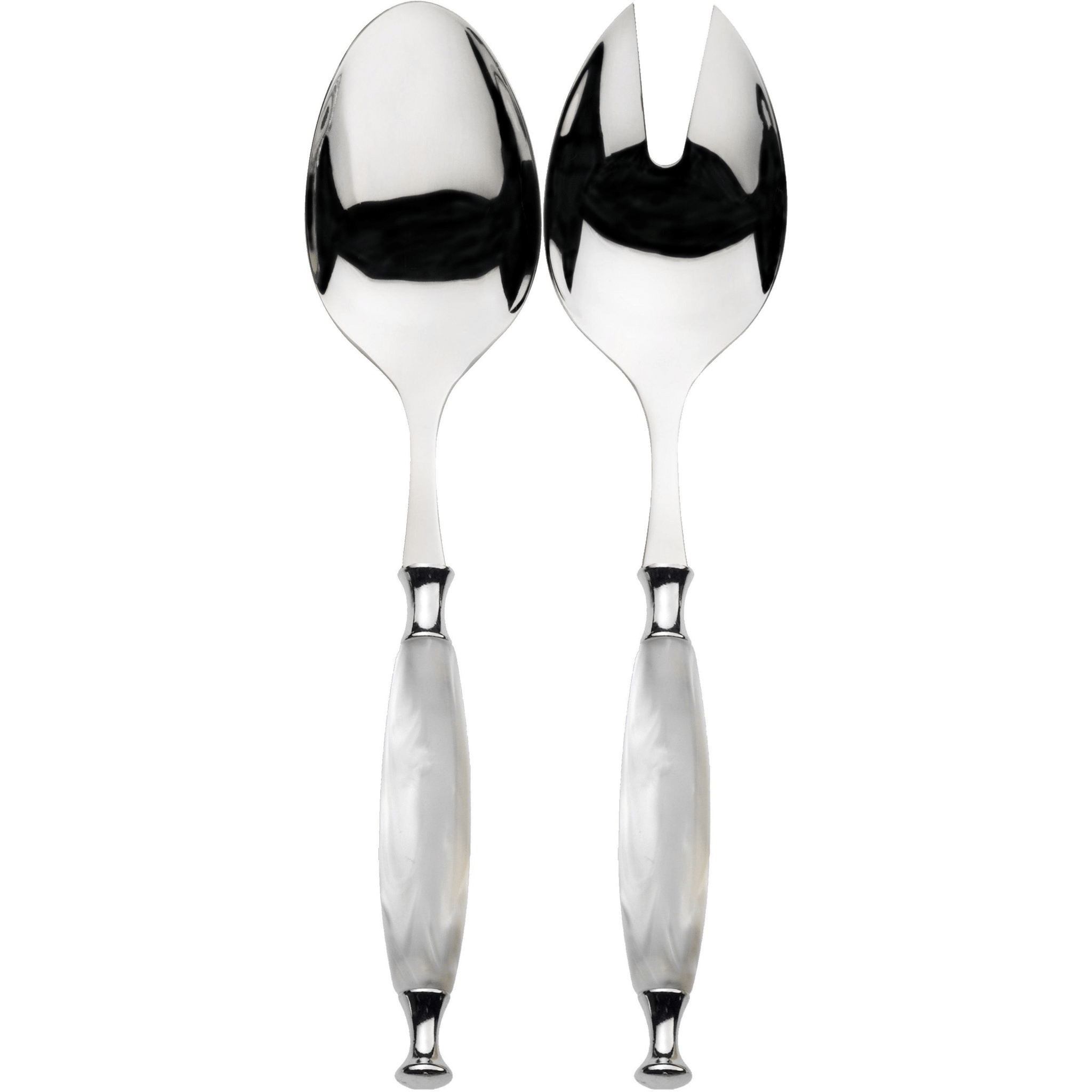 Country 2 Piece Salad Servers - White-Casa Bugatti USA