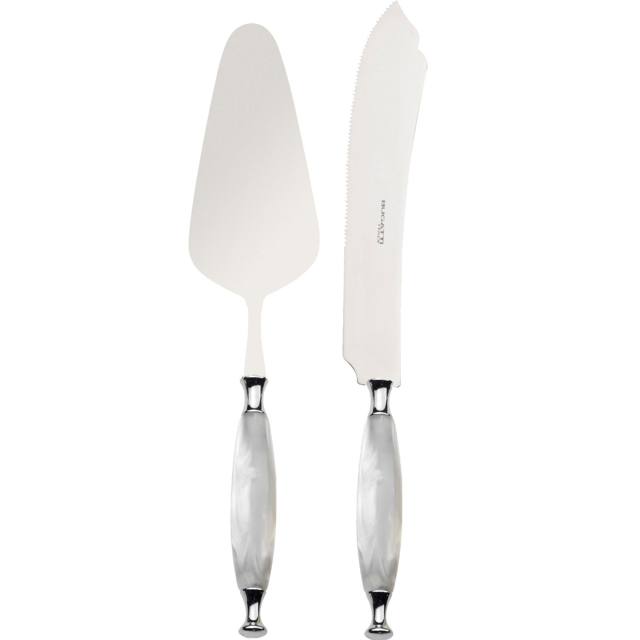 Country 2 Piece Cake Serving set - white-Casa Bugatti USA