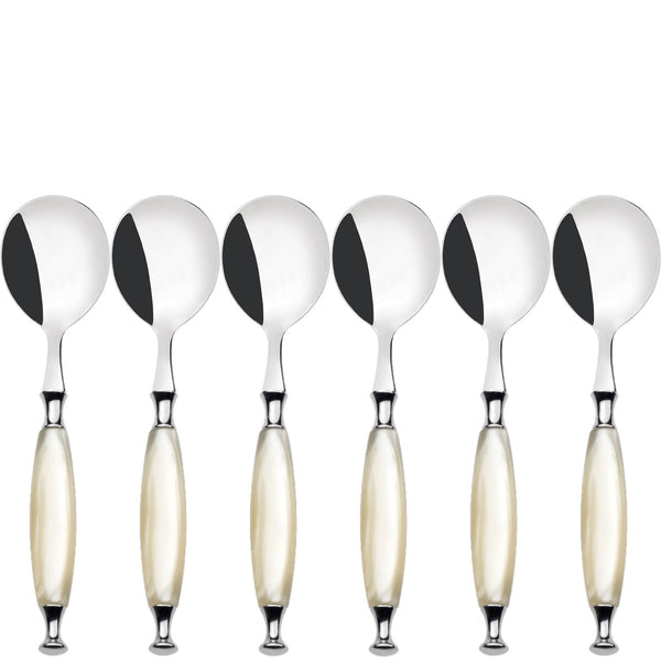 Country Soup Spoons Set, Ivory — Casa Bugatti