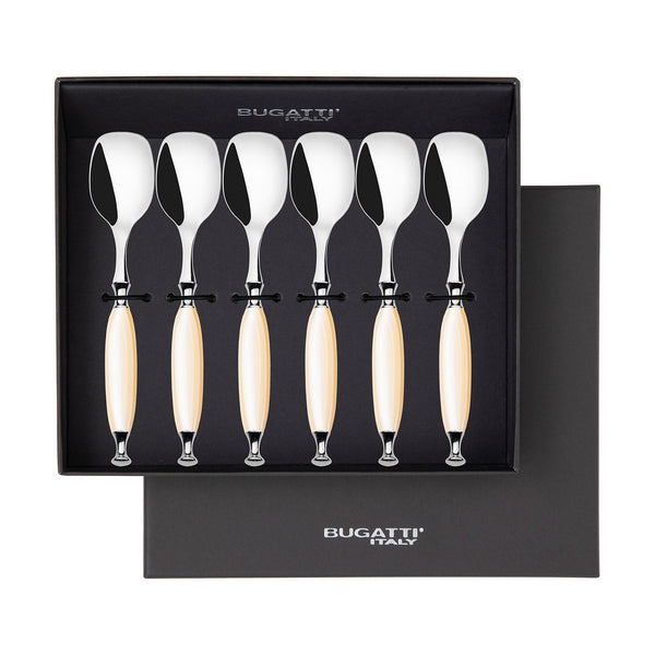 Country Ice Cream Spoons Set in gift box - Ivory-Casa Bugatti USA