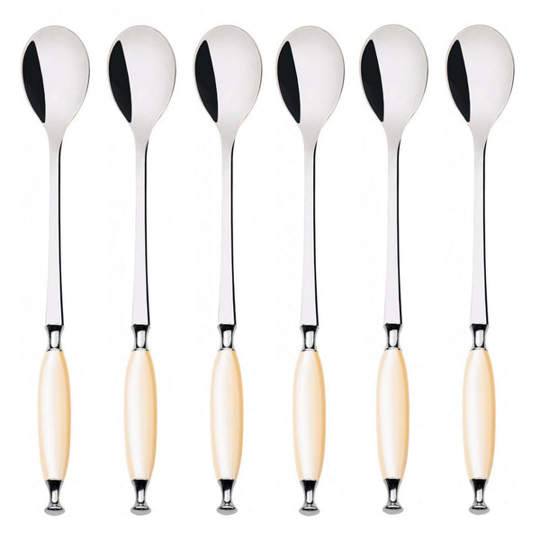 Country Ice Tea / Cocktail Spoon Set - Ivory-Casa Bugatti USA