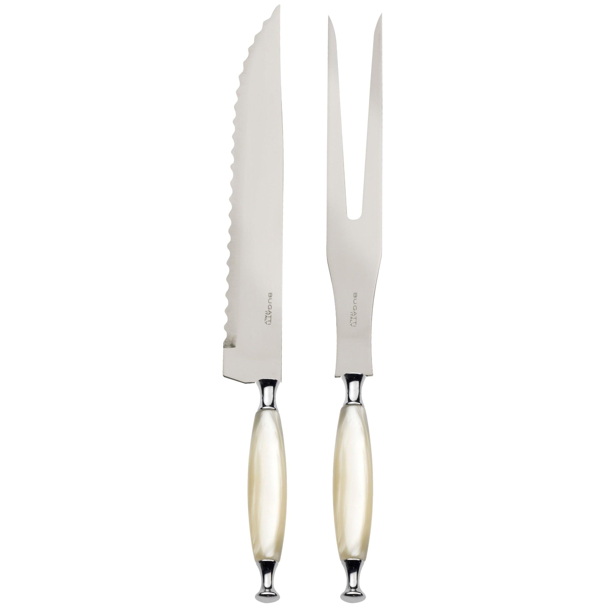 Country 2 Piece Roast Carving Set - ivory