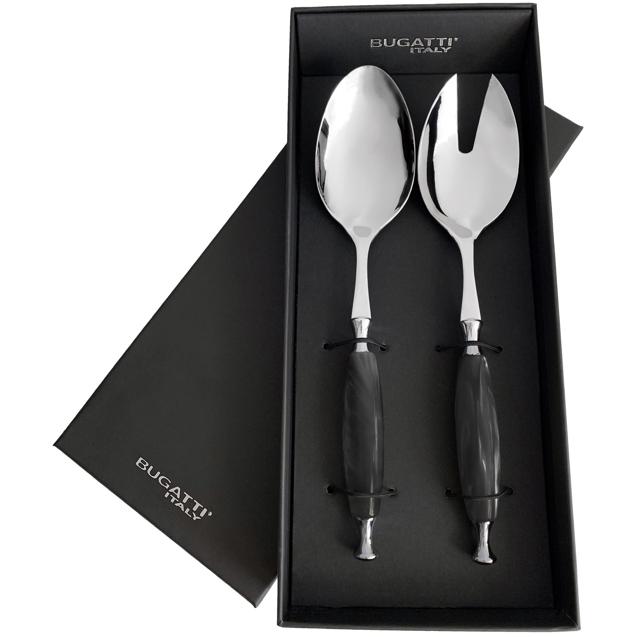 Country 2 Piece Salad Serving Set black-Casa Bugatti USA