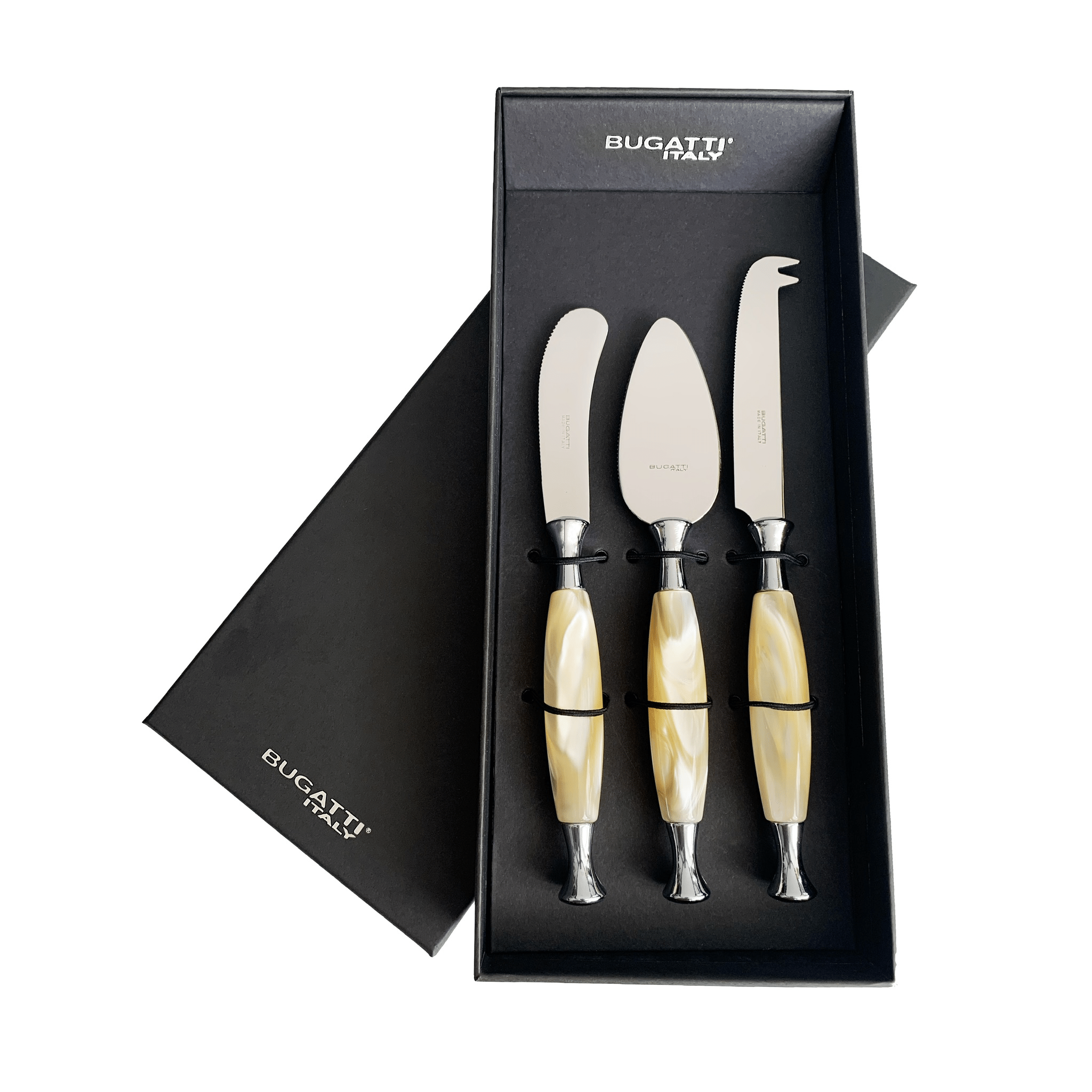 Country 3 Piece Cheese Knives Set ivory-Casa Bugatti USA