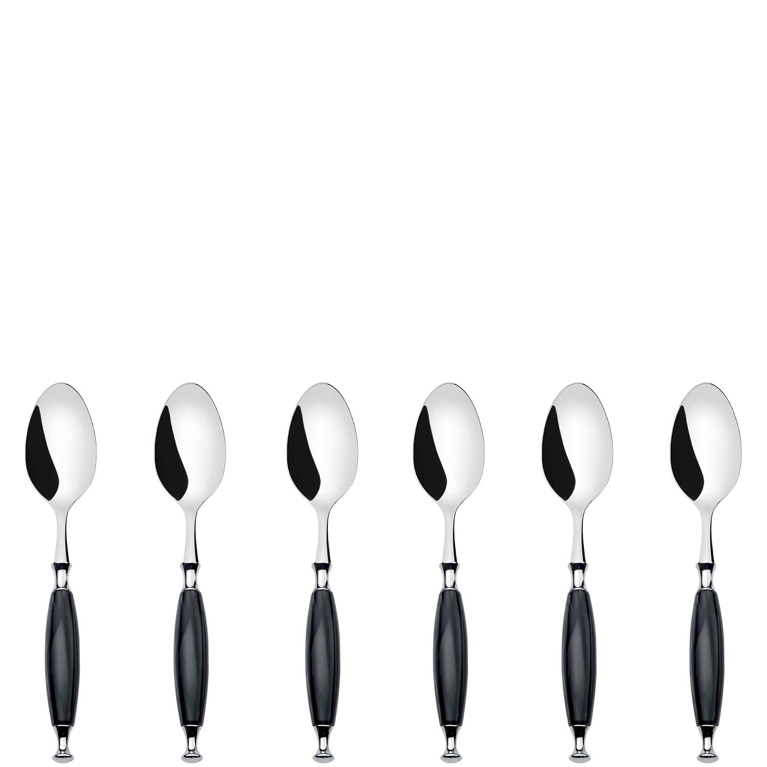 Country 6 Piece Coffee Spoon Set in gift box - Black