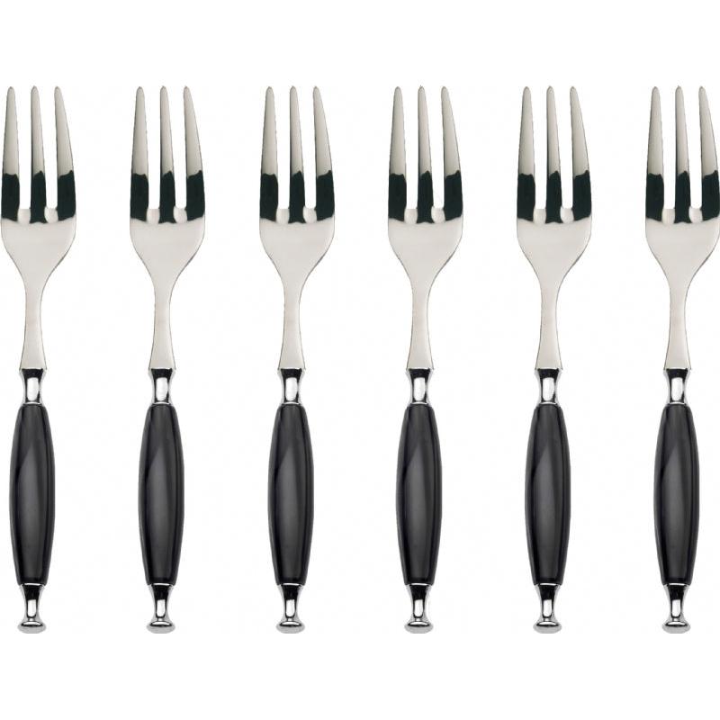 Country Cocktail / Cake Fork Set - Black-Casa Bugatti USA