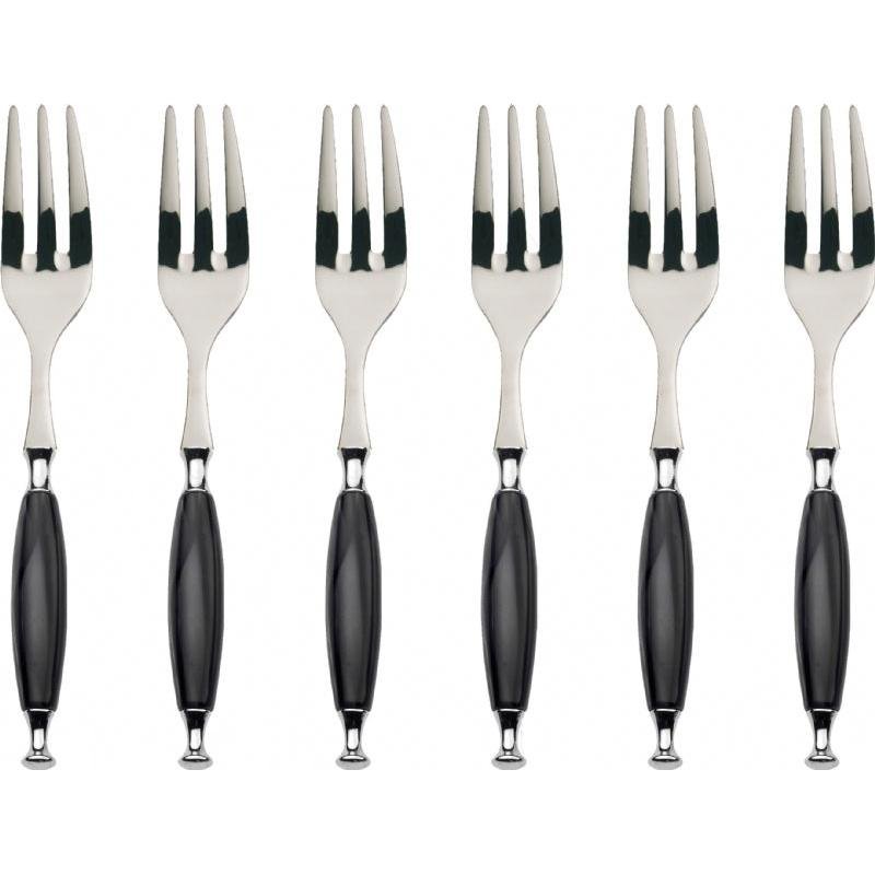 Country Cocktail / Cake Fork Set - Black-Casa Bugatti USA