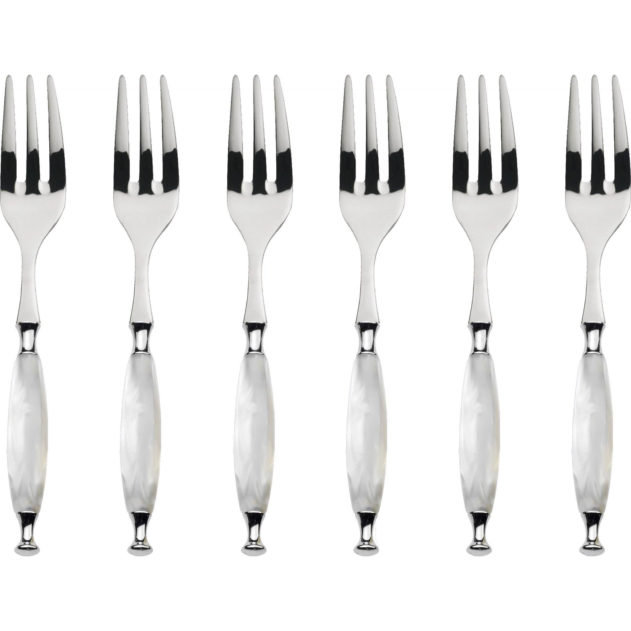 Country Cocktail / Cake Forks Set white-Casa Bugatti USA