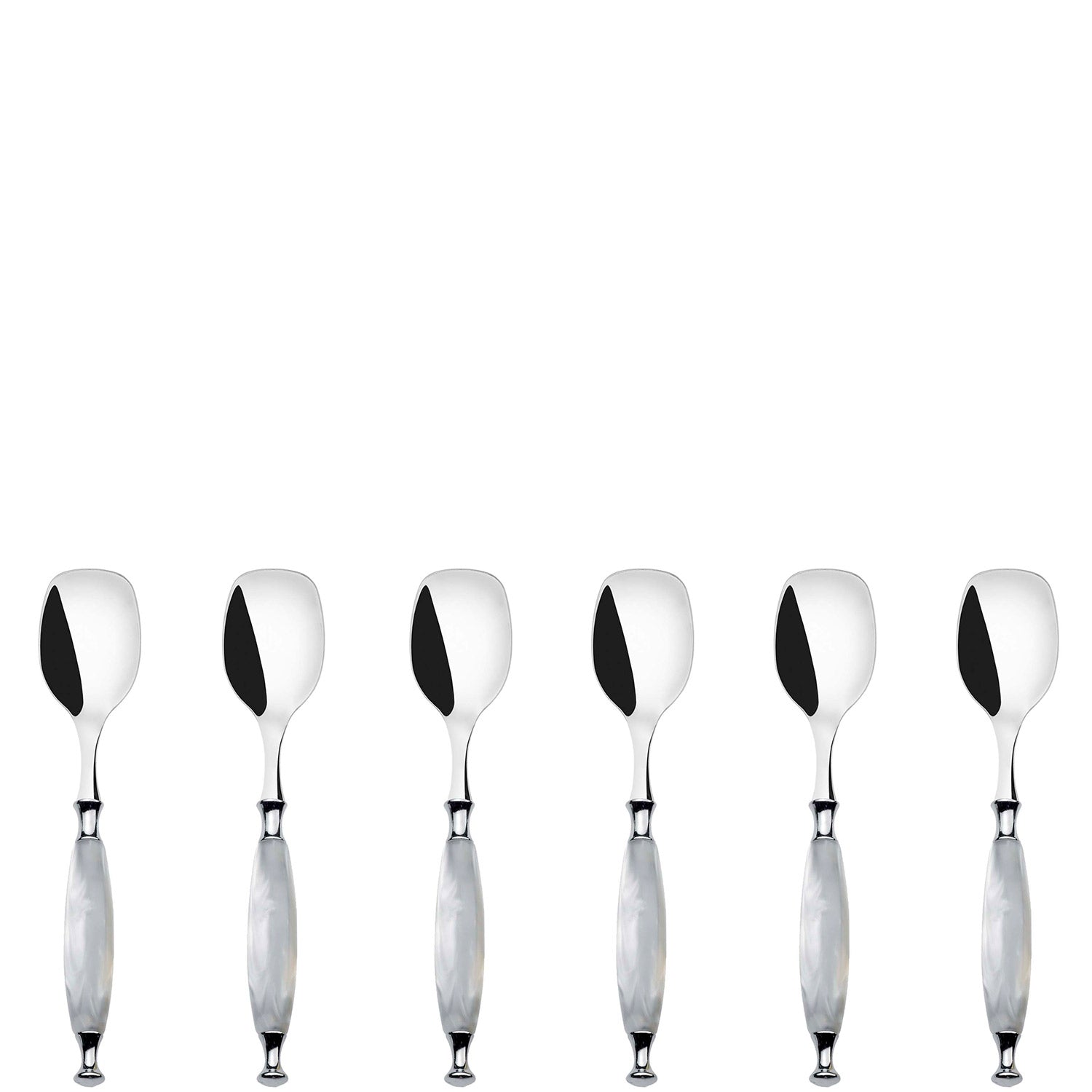 Country Ice Cream Spoons Set in gift box - White-Casa Bugatti USA
