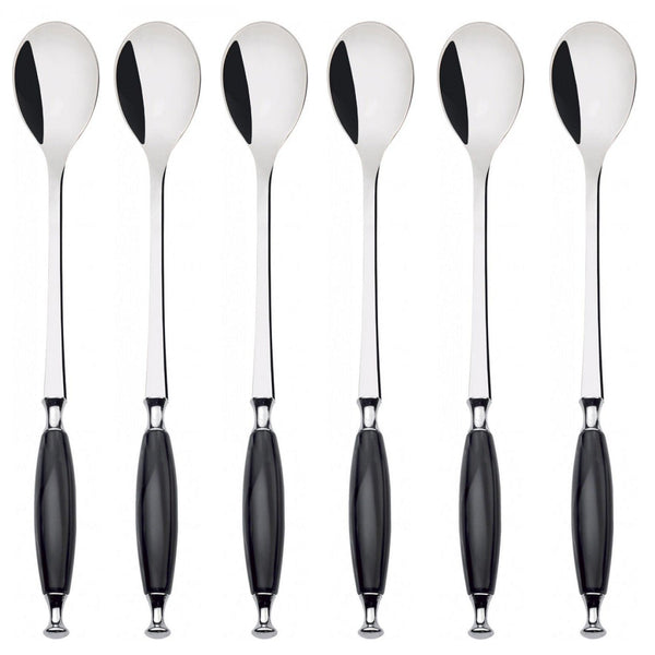 Country Ice Tea / Cocktail Spoon Set - Black