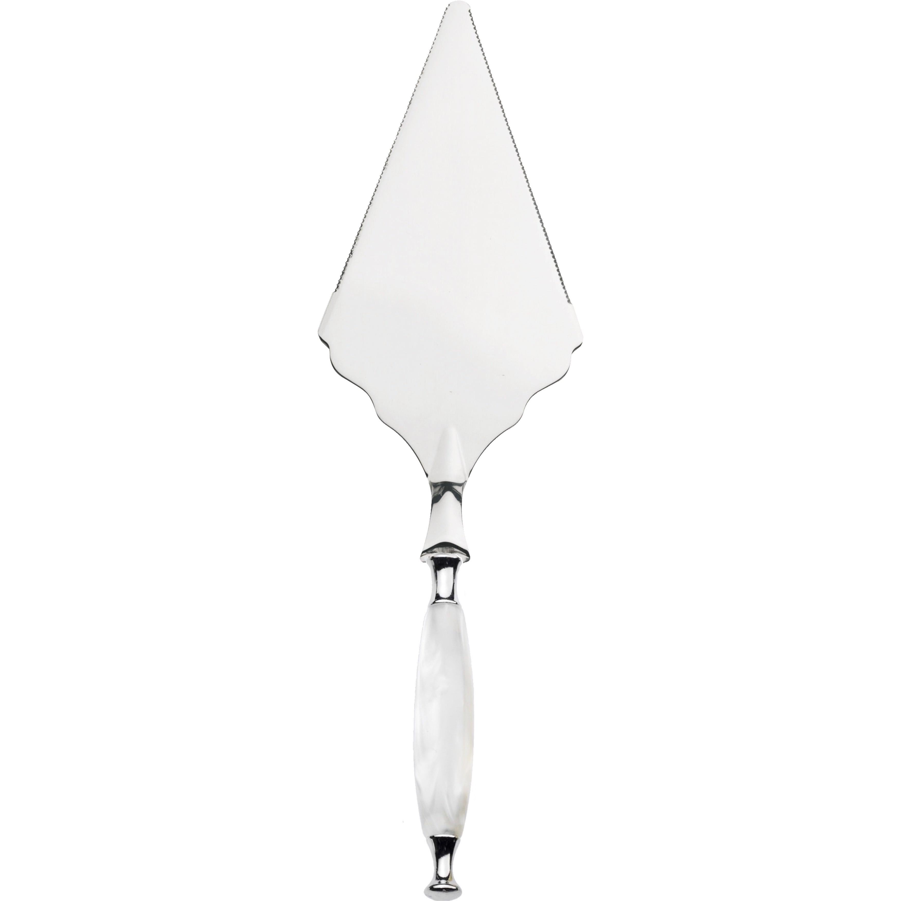 Country Large Cake Server Serrated Serrated white