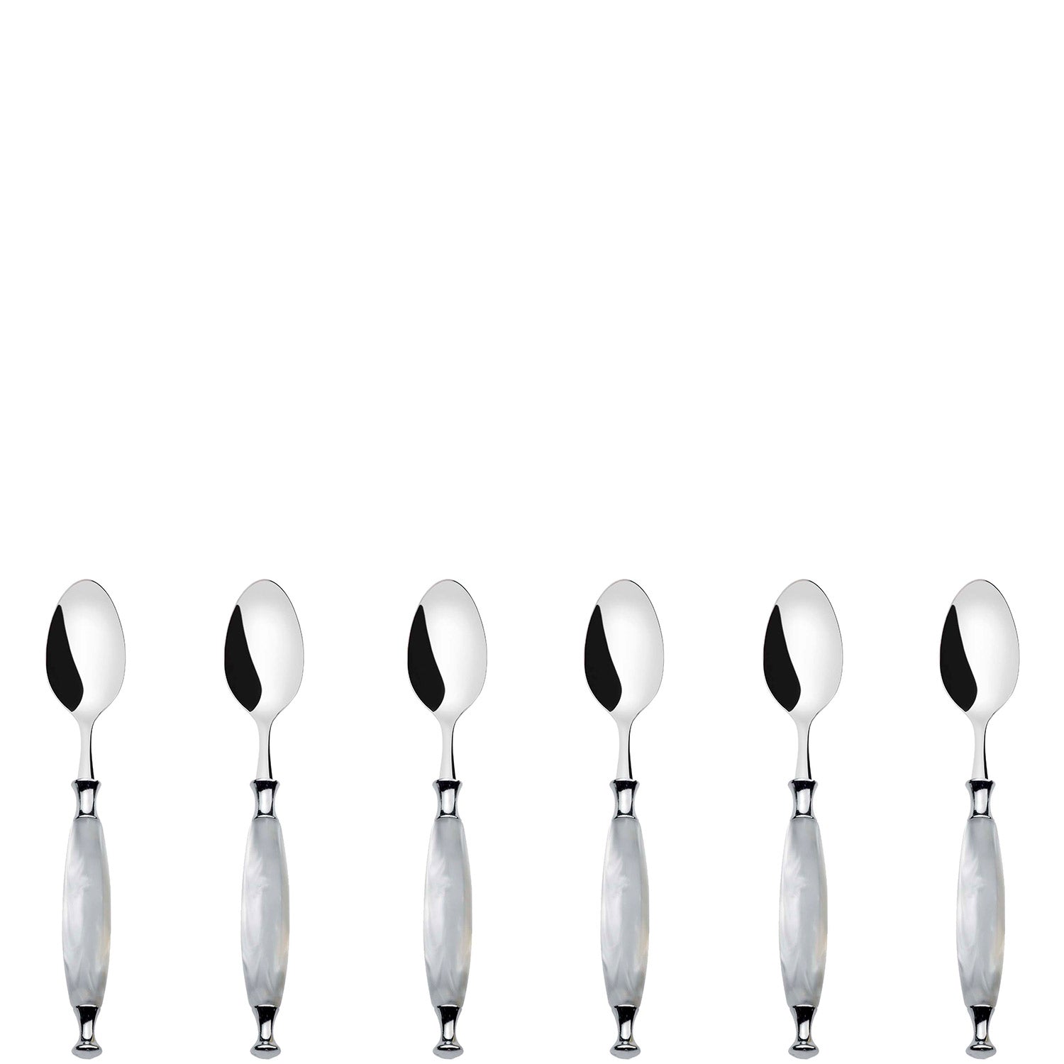 Country Moka 6 Piece Moka Spoon Set in gift box White