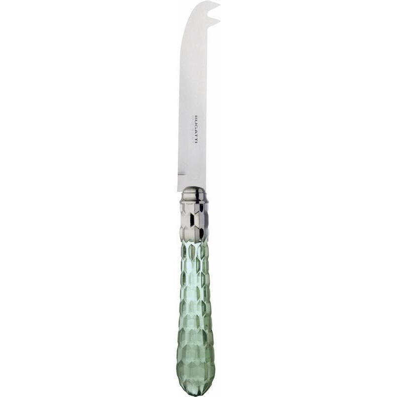 Cristallo Brilliant 2 point "deer" cheese Knife - Green Clear