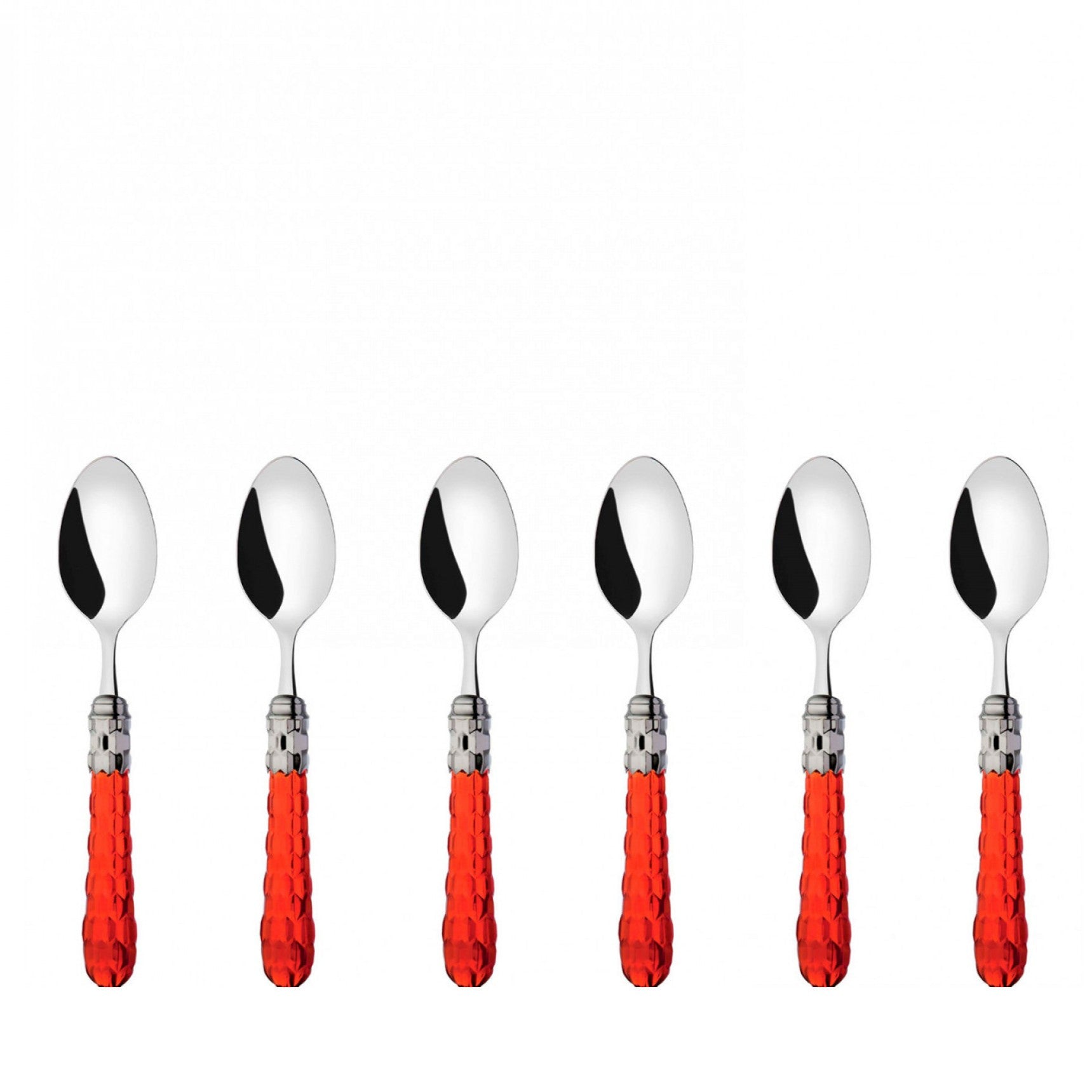 Cristallo Brilliant Coffee Spoons Set red clear-Casa Bugatti USA