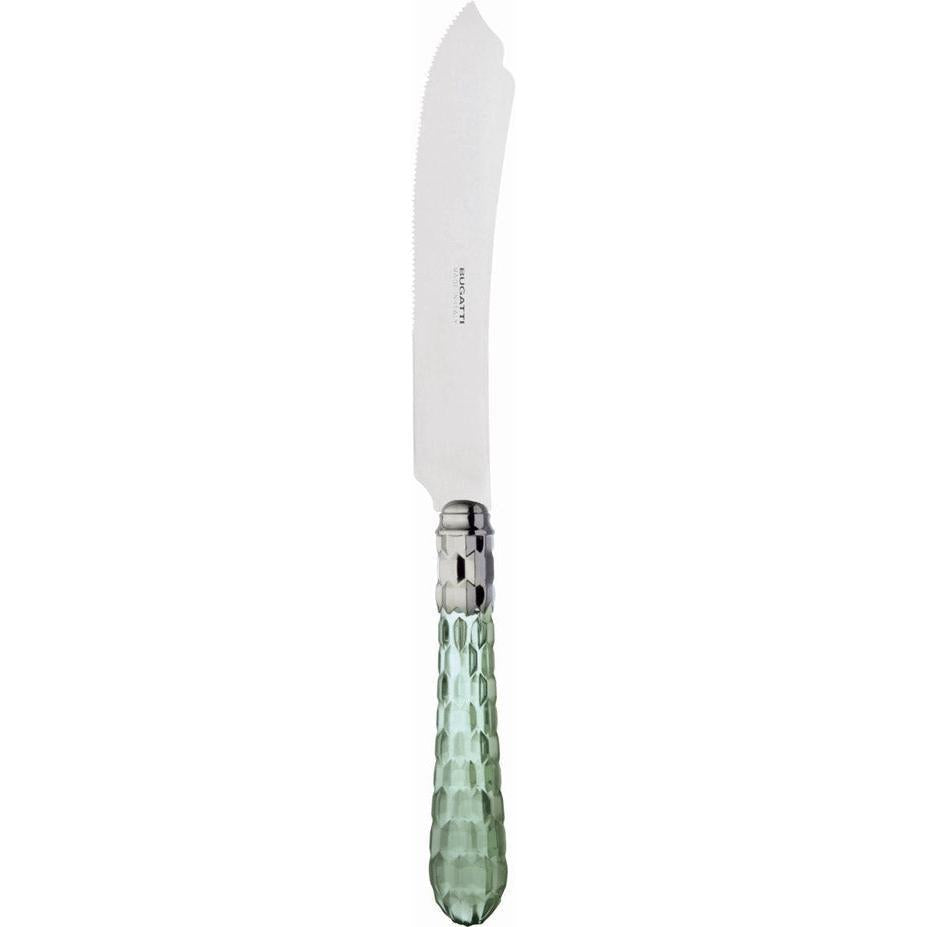 Cristallo Brilliant Cake Knife 28 cm (11.02 inch) - Green Clear