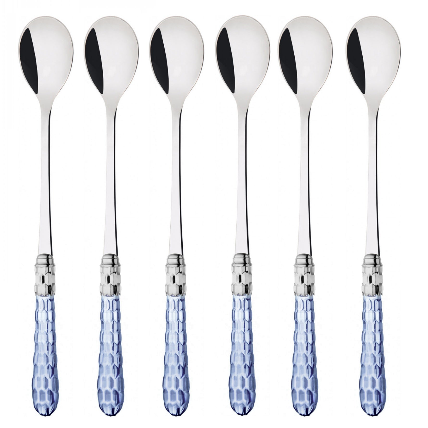 Cristallo Brilliant Ice Tea / Cocktail Spoon Set - Blue Clear