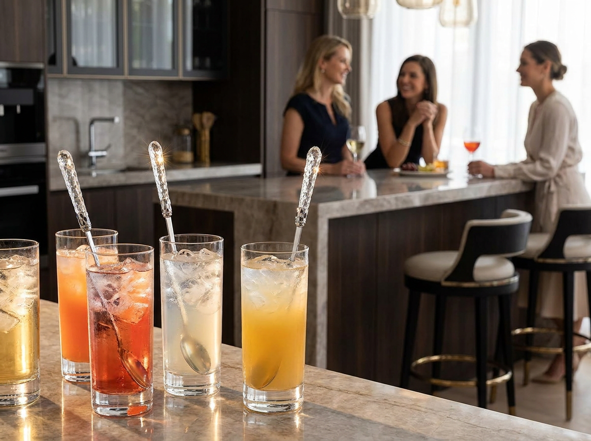 Cristallo Brilliant Ice Tea / Cocktail Spoon Set - Clear