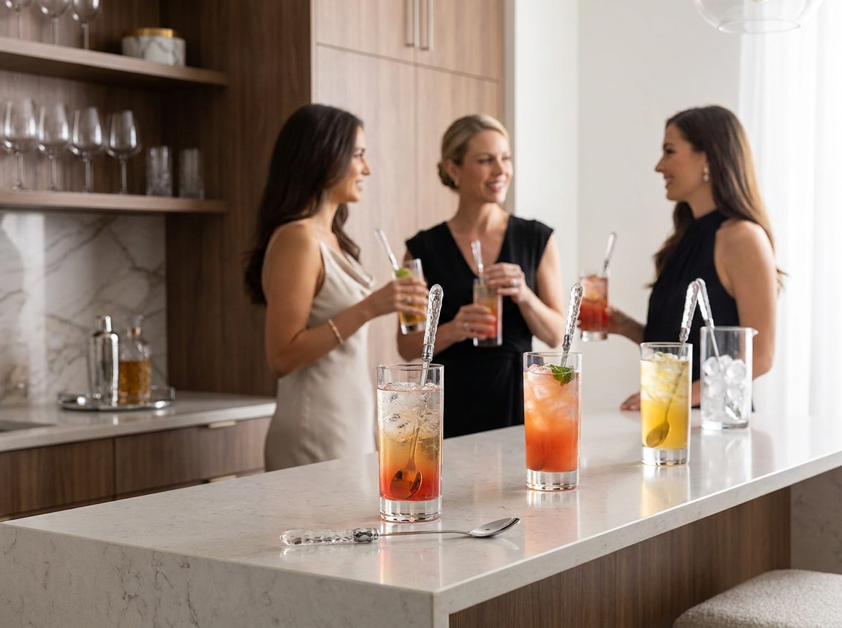 Cristallo Brilliant Ice Tea / Cocktail Spoon Set - Clear