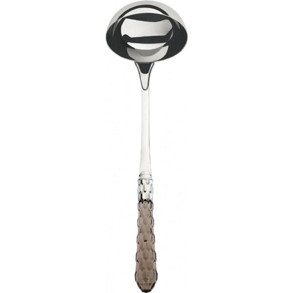 Cristallo Brilliant Soup Ladle - Tobacco Clear-Casa Bugatti USA