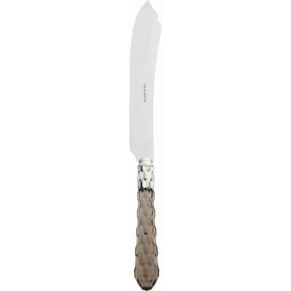 Cristallo Brilliant Cake Knife 28 cm (11.02 inch) - Tobacco Clear-Casa Bugatti USA