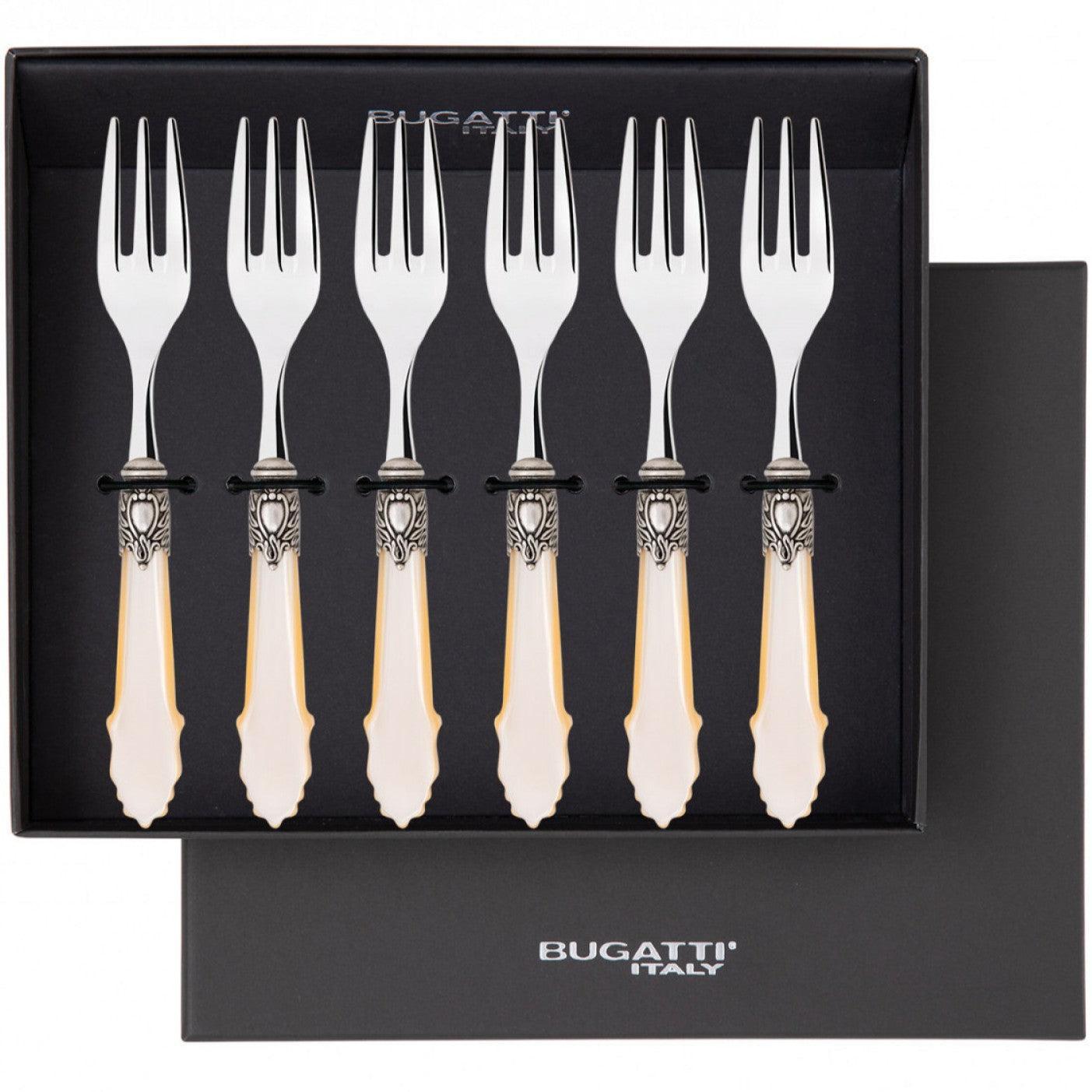 Eclat Antique Cocktail / Cake Forks Set - Ivory