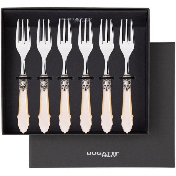 Eclat Antique Cocktail / Cake Forks Set - Ivory